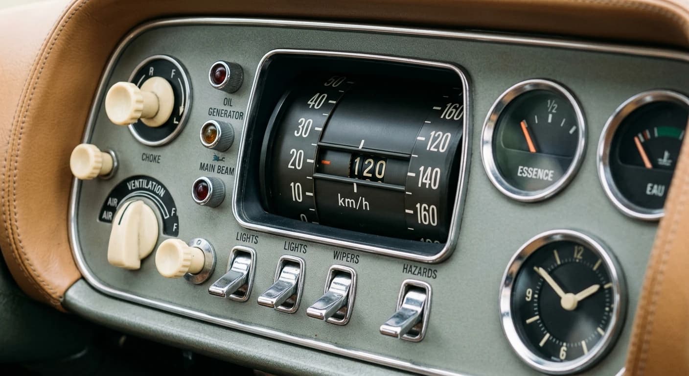 Citroën DS 21 Pallas 1955 - Gauges view
