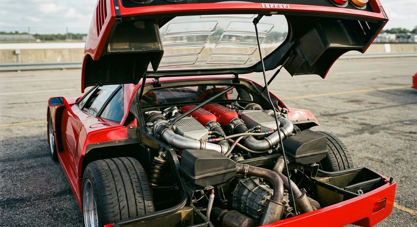 Ferrari F40 1987 - Engine Bay view
