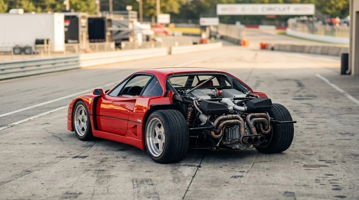 Ferrari F40 1987 - Engine Bay view
