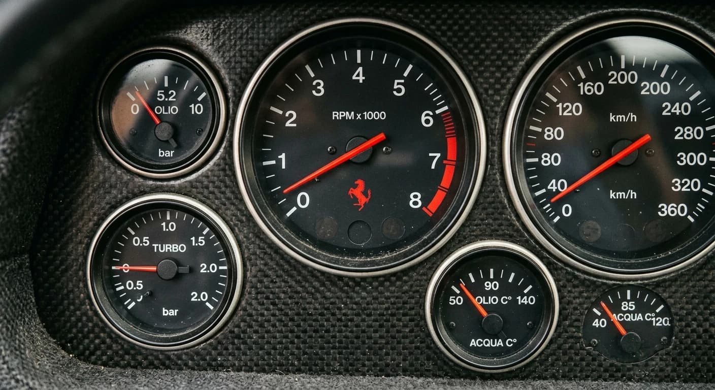 Ferrari F40 1987 - Gauges view
