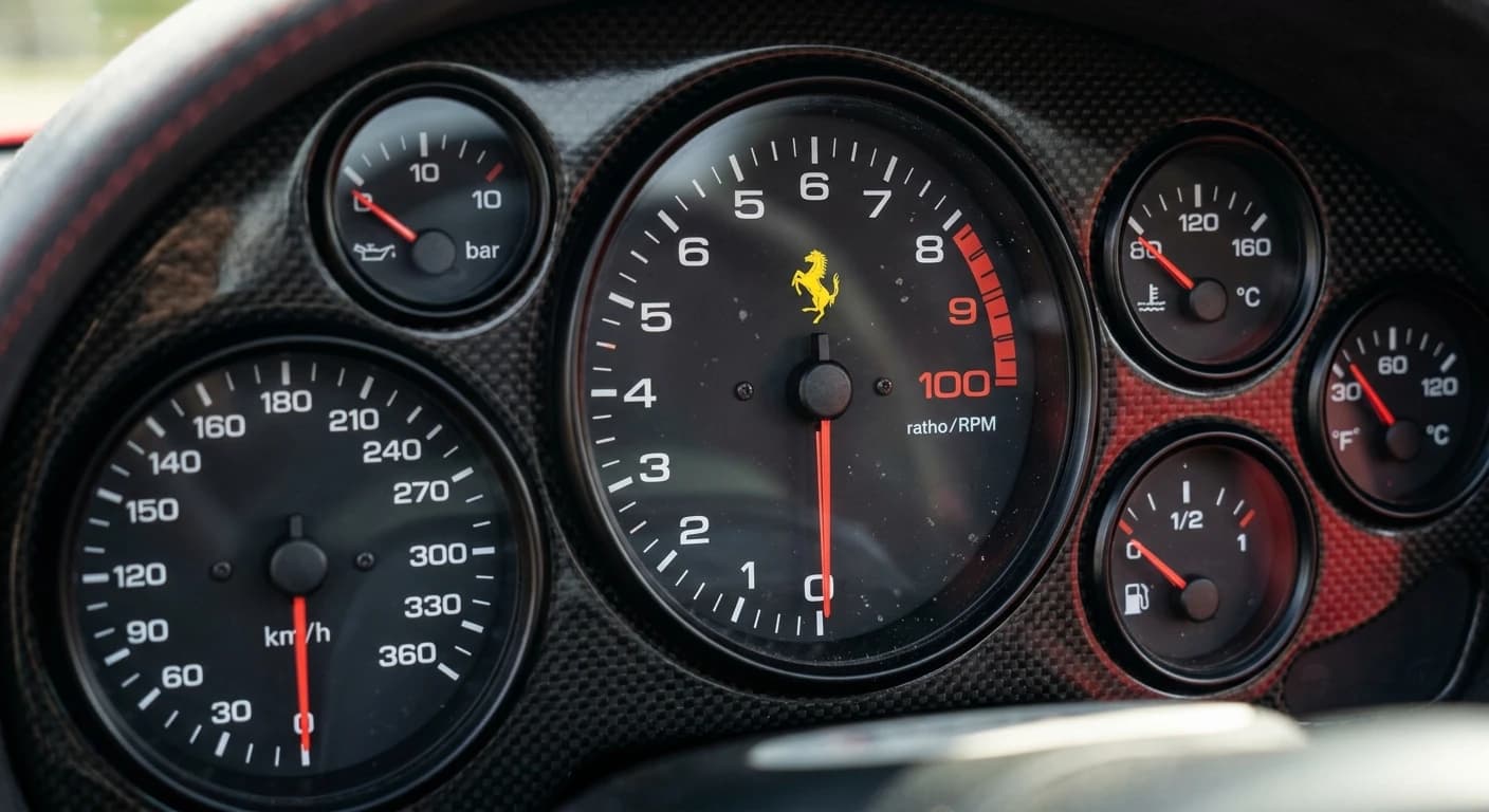 Ferrari F50 1995 - Gauges view