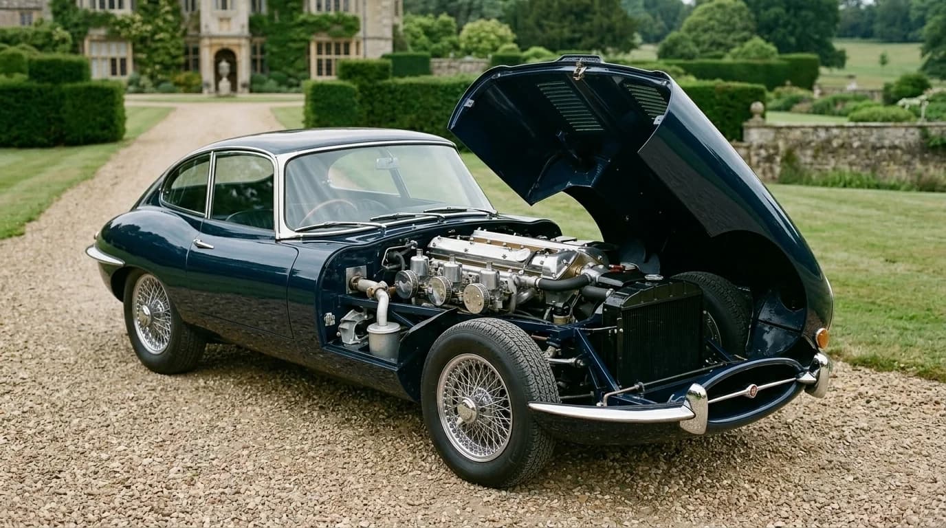 Jaguar E-Type Series 1 1961 - Engine Bay view