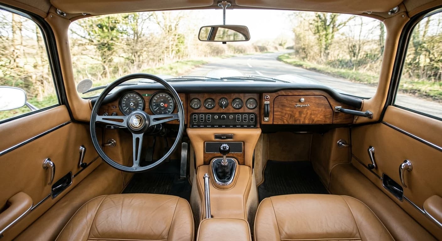 Jaguar E-Type Series 3 V12 1971 - Dashboard view