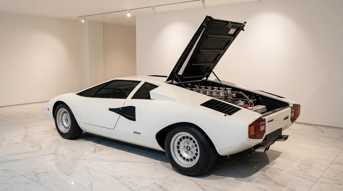 Lamborghini Countach LP400 1974 - Engine Bay view