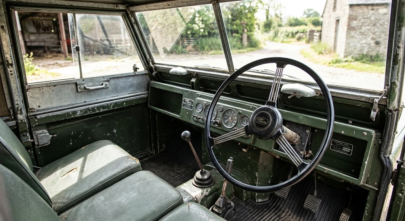 Land Rover Defender 90 1948 - Dashboard view
