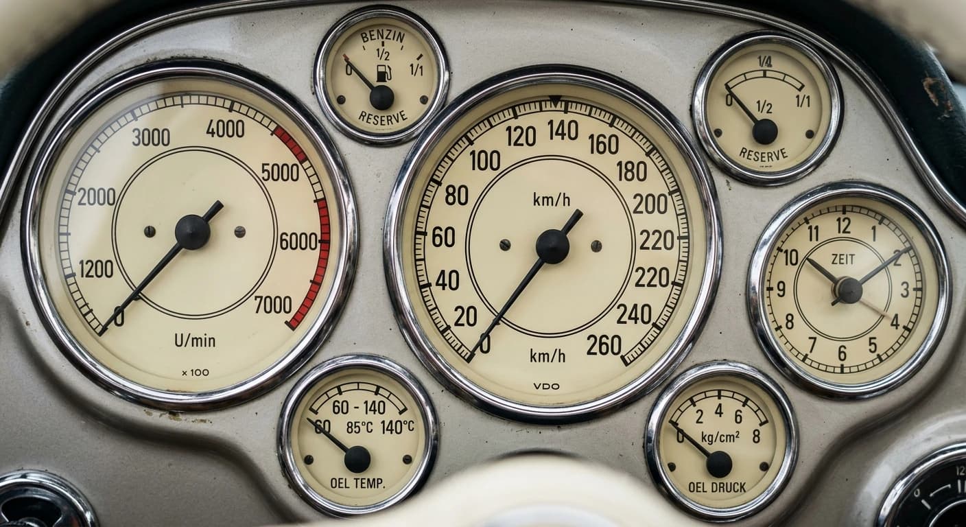 Mercedes-Benz 300 SL Gullwing 1954 - Gauges view