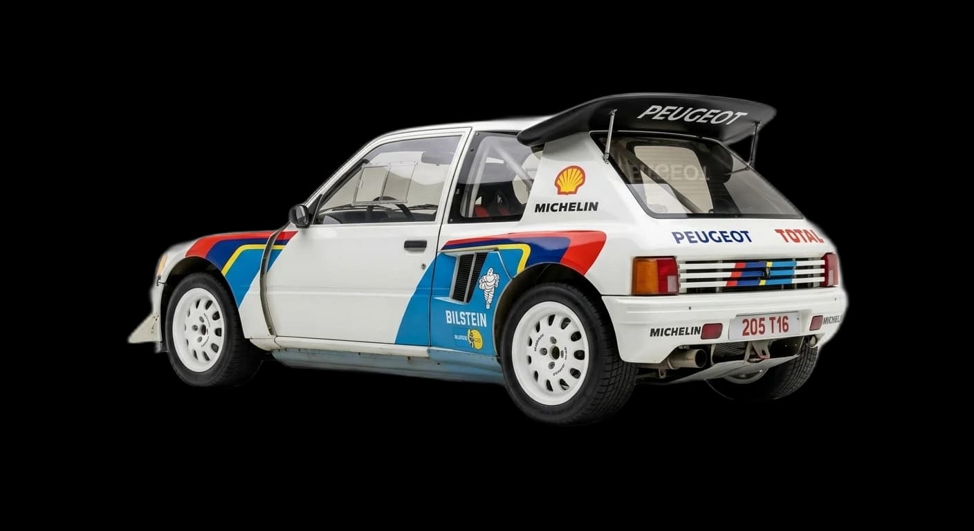 Peugeot 205 Turbo 16 1984 - Rear 3/4 view