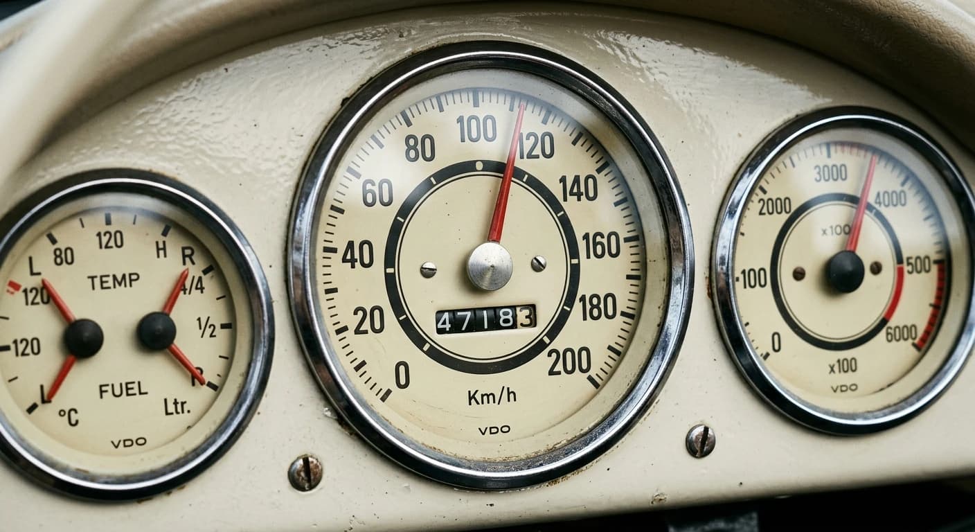 Porsche 356 Speedster 1948 - Gauges view