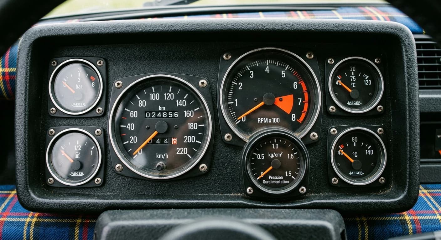 Renault 5 Turbo 1980 - Gauges view
