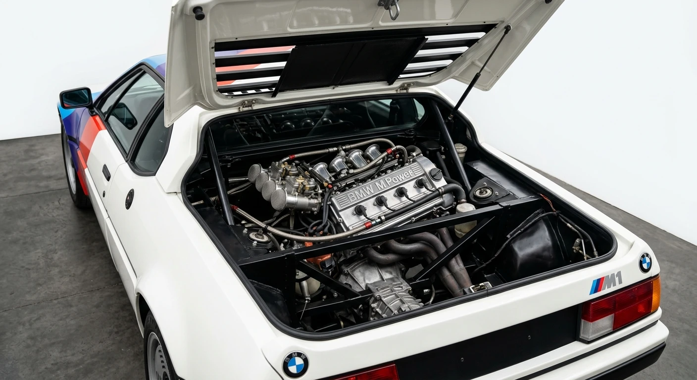 BMW M1 1978 - Engine Bay view