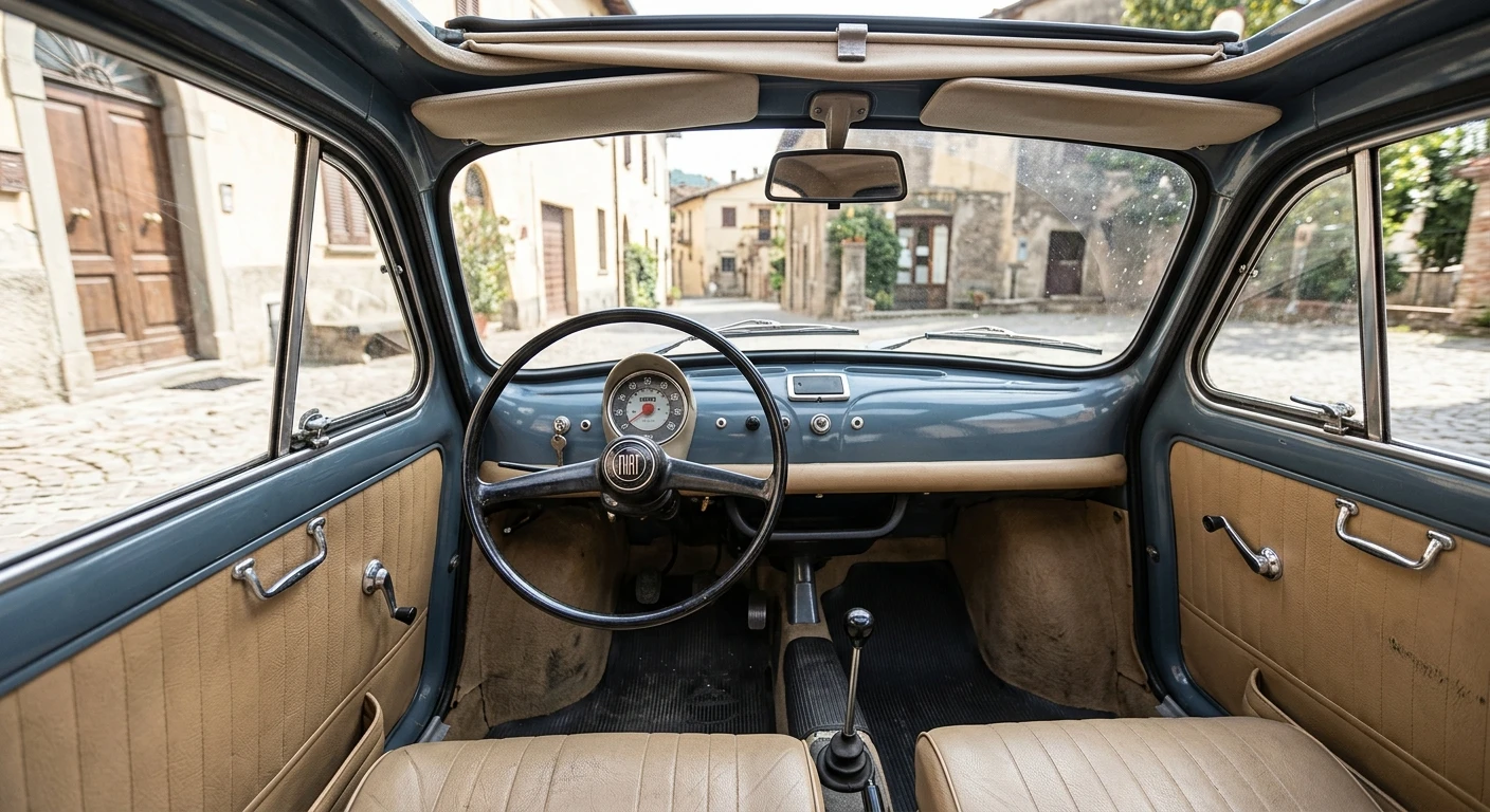 Fiat 500 (Nuova) 1957 - Dashboard view